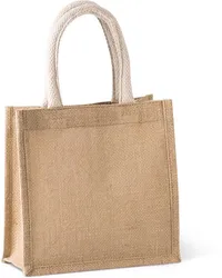 Jute canvas tote - small