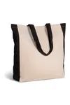 Zweifarbige Tasche im Cabas-Stil Natural / Black