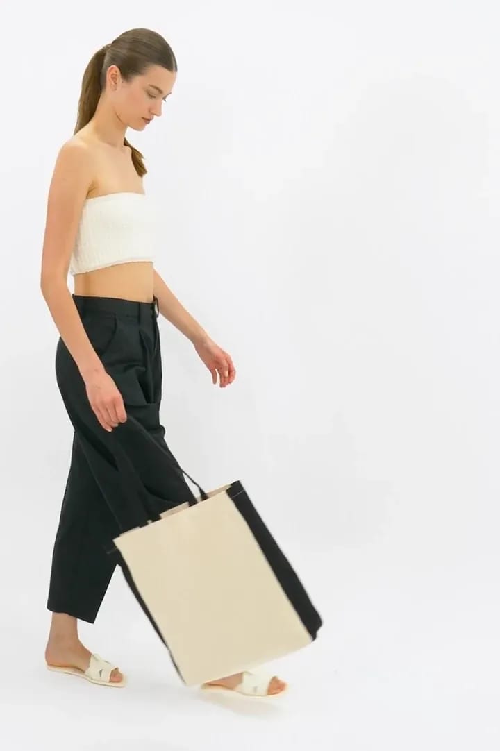 KI0275-Two-tone tote bag