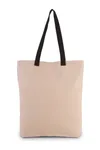 Shoppingtasche mit Seitenfalte und kontrastfarbenem Griff Natural / Black