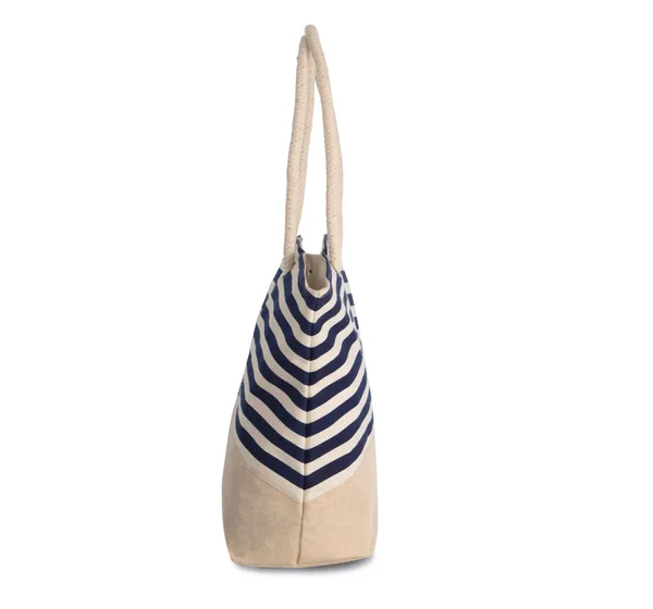 Jute canvas duffel shopping bag