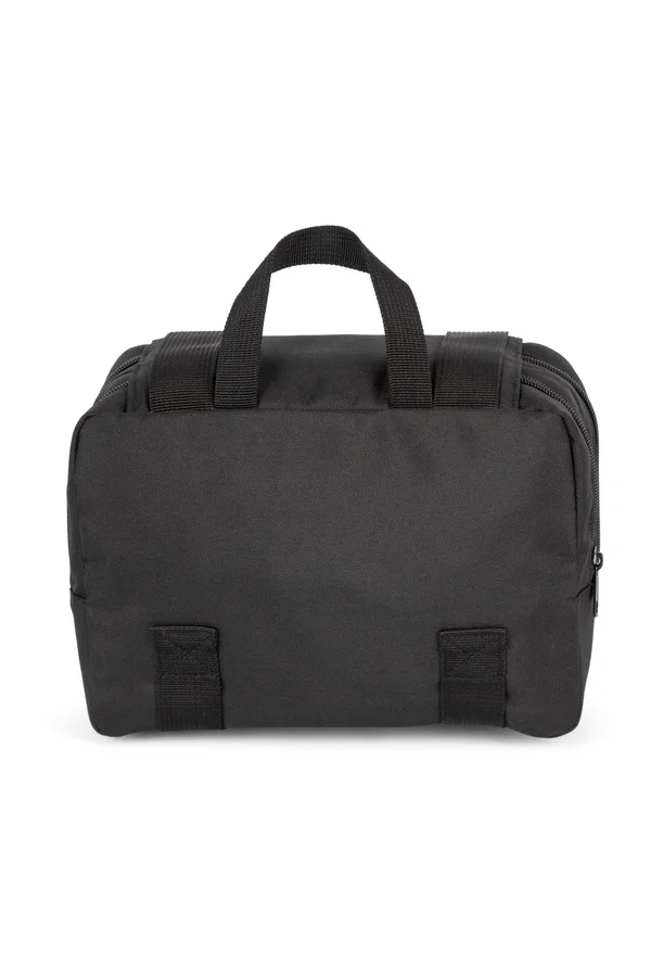 Recycelter Toilettenbeutel mit doppeltem Fach Black