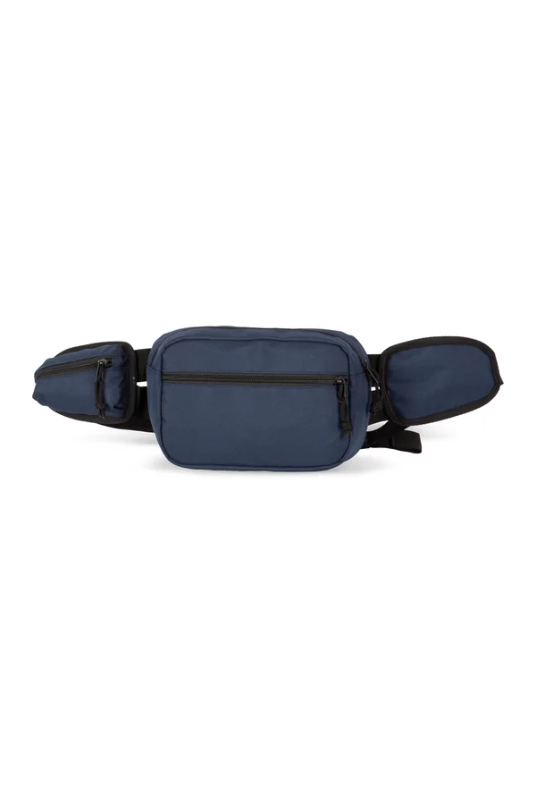 Recycelte große Gürteltasche mit Seitenfach Navy