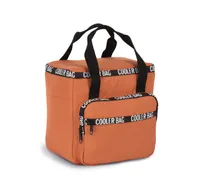 Recycled cooler bag with front pocket