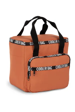 Recycelte Kühltasche mit Reißverschlusstasche und Fronttasche Tuscany Orange