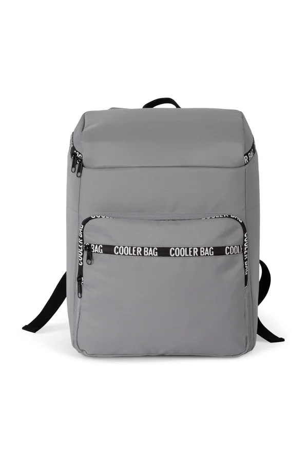 Recycelte Kühlrucksack mit Fronttasche Dark Cool Grey