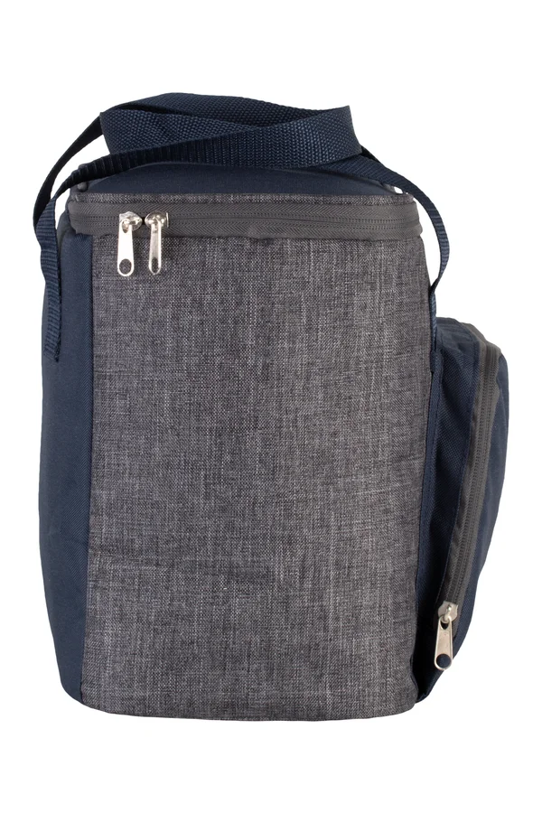 Kühltasche mit Reißverschlusstasche Dark Grey Heather / Navy