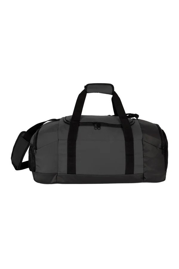 Recycelte Sporttasche mit doppelter Seitentasche Black