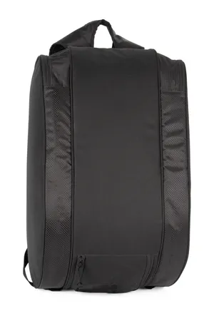 Recycelter Padel-Rucksack mit doppeltem Schlägerfach Black