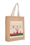 Shopping bag with Christmas patterns