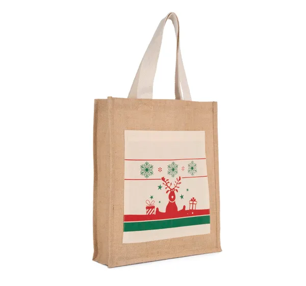 Shopping bag with Christmas patterns