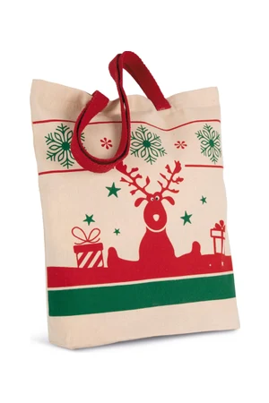 Shopping bag with Christmas patterns