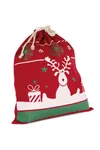Tasche mit Kordel und Weihnachtsmotiven Cherry Red