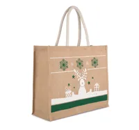Shopping bag with Christmas patterns