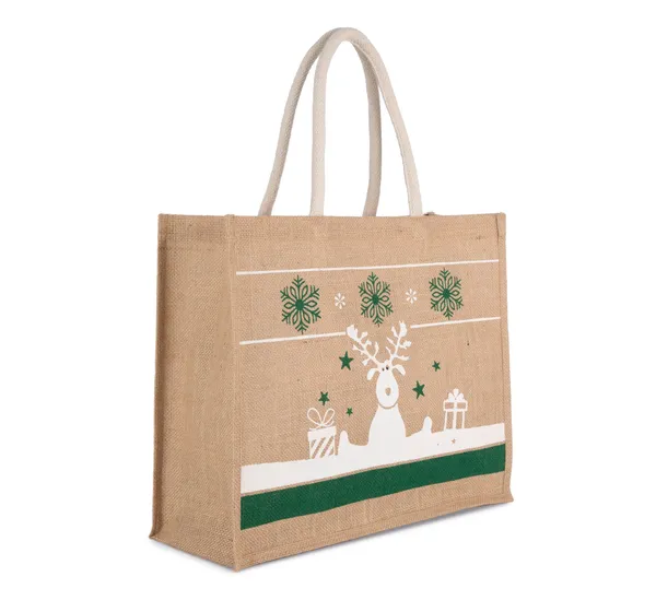 Shopping bag with Christmas patterns