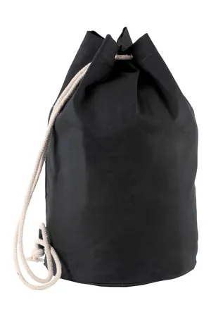 Seesack aus Baumwolle. Mit Kordelzug Black