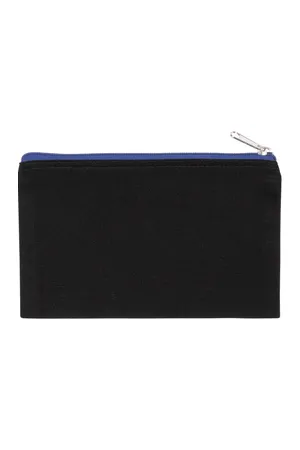 Etui aus Baumwollcanvas - Klein Black / Royal Blue