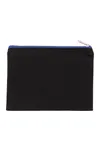 Etui aus Baumwollcanvas - Mittel Black / Royal Blue