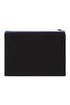 Etui aus Baumwollcanvas - Groß Black / Royal Blue