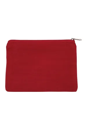 Kleine Tasche aus Jute-Baumwollmischgewebe Crimson Red