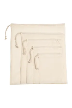 Tasche mit Kordelzug aus Bio-Baumwolle Natural