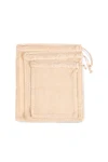 Mesh bag with drawstring carry handle