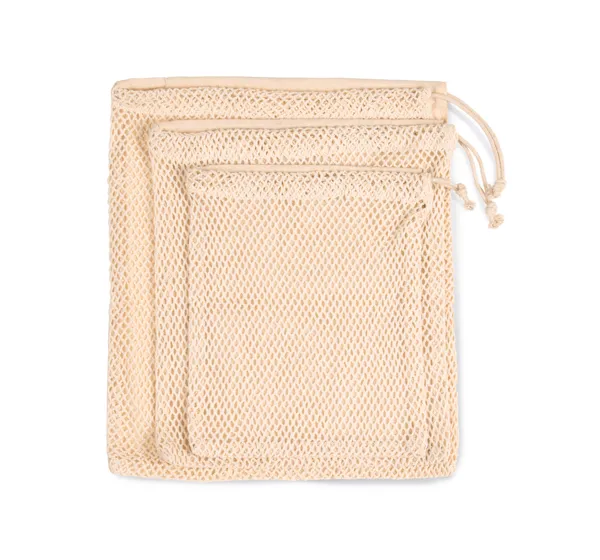 Mesh bag with drawstring carry handle