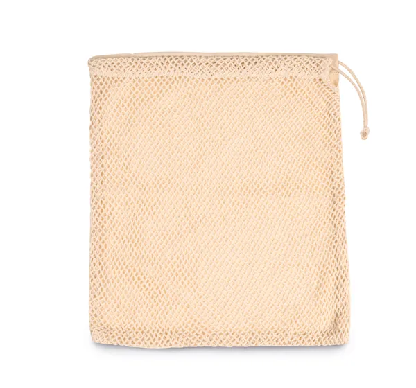 Mesh bag with drawstring carry handle