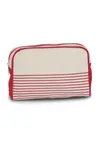 Kulturbeutel aus Baumwollcanvas – mariner Stil Natural / Red