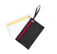 Double compartment pouch, one with waterproof fabric