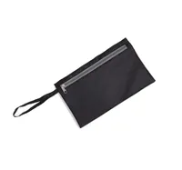 Double compartment pouch, one with waterproof fabric