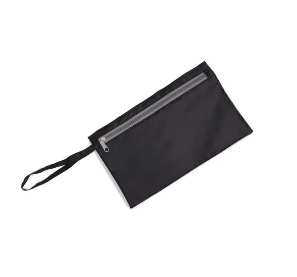 Double compartment pouch, one with waterproof fabric