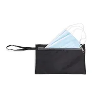 Double compartment pouch, one with waterproof fabric