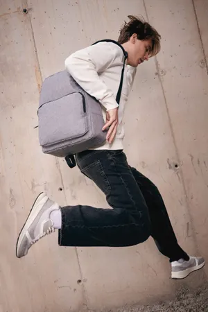 Recycelter, gesteppter Office-Rucksack Graphite Grey Heather