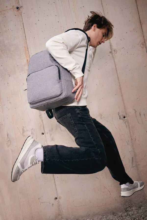 Recycelter, gesteppter Office-Rucksack Graphite Grey Heather
