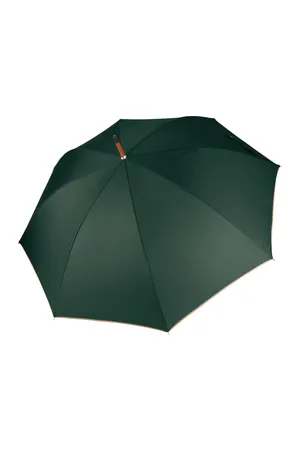Holzstock Regenschirm Bottle Green / Beige