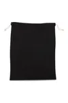 Baumwolltasche mit Kordelzug und Schneemannmotiv Black