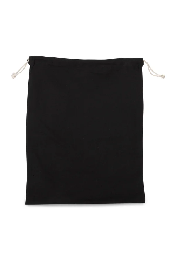Baumwolltasche mit Kordelzug und Schneemannmotiv Black