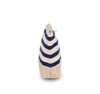 Nautical print accessories pouch