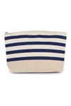 Zubehörbeutel mit marinem Print Natural / Navy