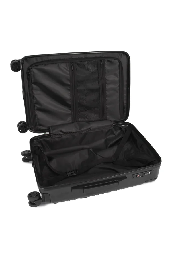 Trolley-Kabinentasche mit vier multidirektionalen Rädern Black