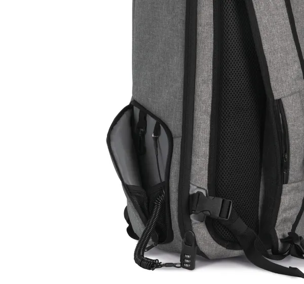 Anti-theft polyester backpack