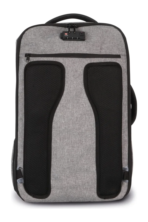 Diebstahlschutz-Rucksack aus Polyester. Graphite Grey Heather / Black