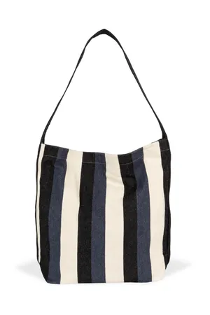 Recycelte Umhängetasche – Streifenmuster Striped Marine