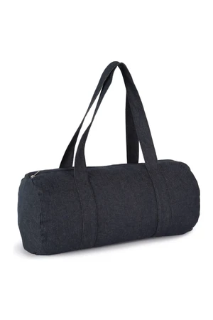 Denim duffel bag