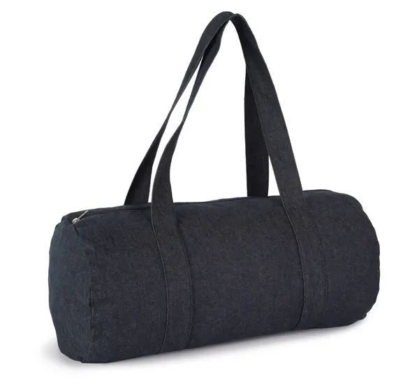 Denim duffel bag