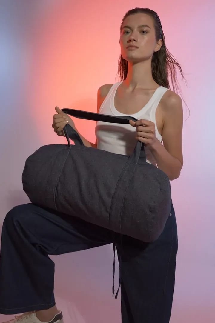 KI5606-Denim duffel bag