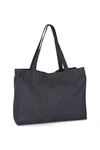 Recycled cotton denim look large shopper