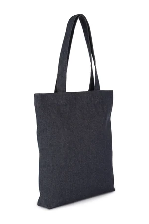 Recycled cotton denim look tote bag