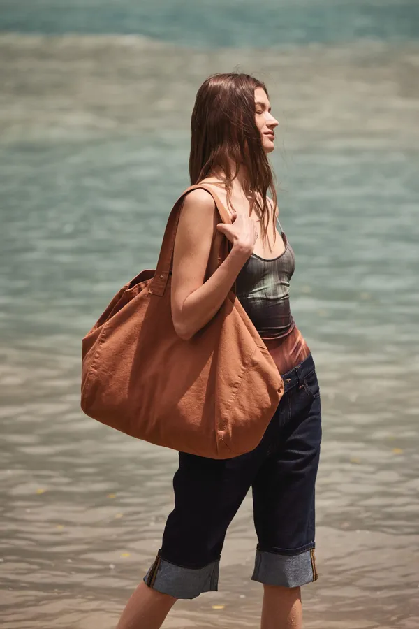 Faded cotton shopping bag